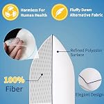 Opposy Oreillers de lit pour Sleeping-2 Pack Queen Size Ensemble de 2 Oreiller de refroidissement pour le dos latéral et les couches d'estomac, le bas de remplissage de luxe de qualité douce avec peluche Premium