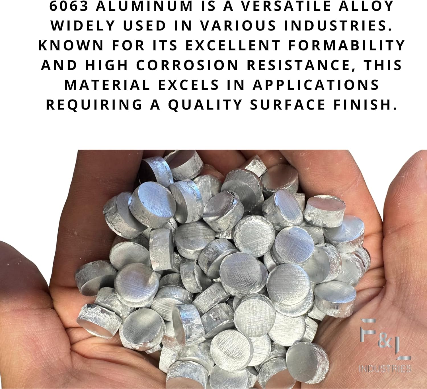F&L 6063 Aluminum Pellets – Premium Alloy Metal Granules for Casting, Melting, and Alloying – High-Strength Corrosion-Resistant Aluminum Shot for Industrial, DIY, and Manufacturing Use
