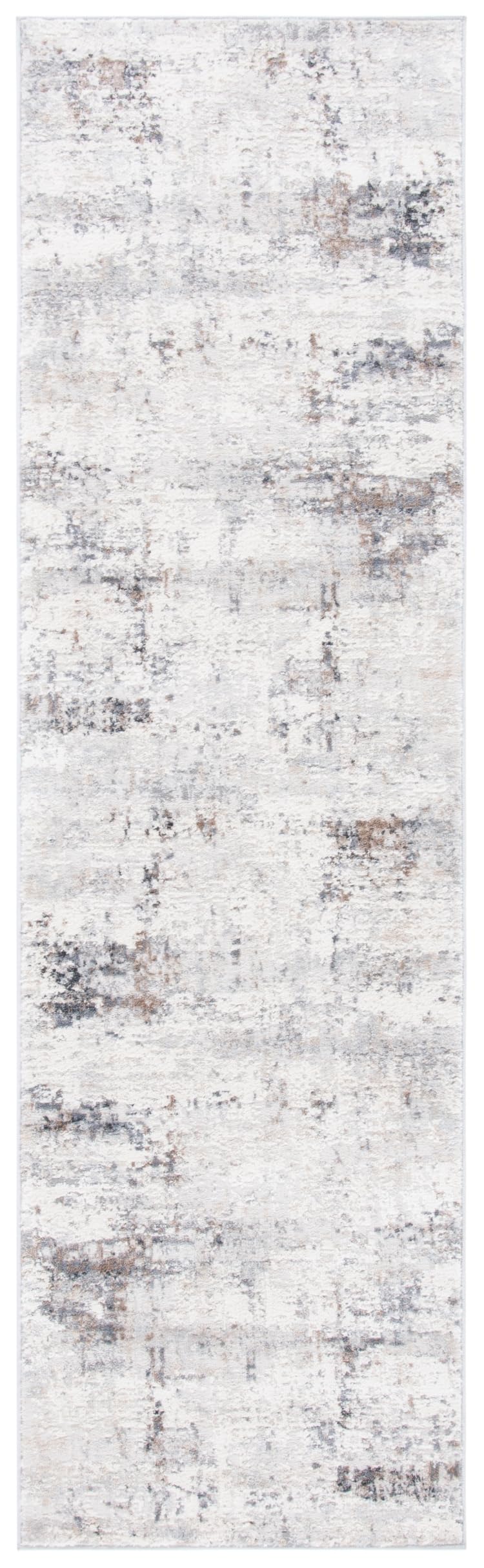 SAFAVIEH Contemporary Rug for Living Room, Dining Room, Bedroom - Amelia Collection, Short Pile, in Ivory and Grey, 69 X 122 cm
