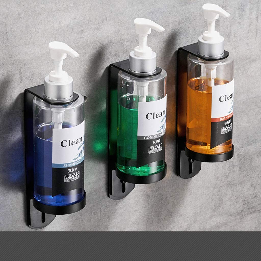 Distributori di Sapone da banco, distributore di Sapone a Parete Distributore di Gel Doccia Trasparente per Uso Domestico Distributori di Sapone in Acciaio Inossidabile da 300-900 ml