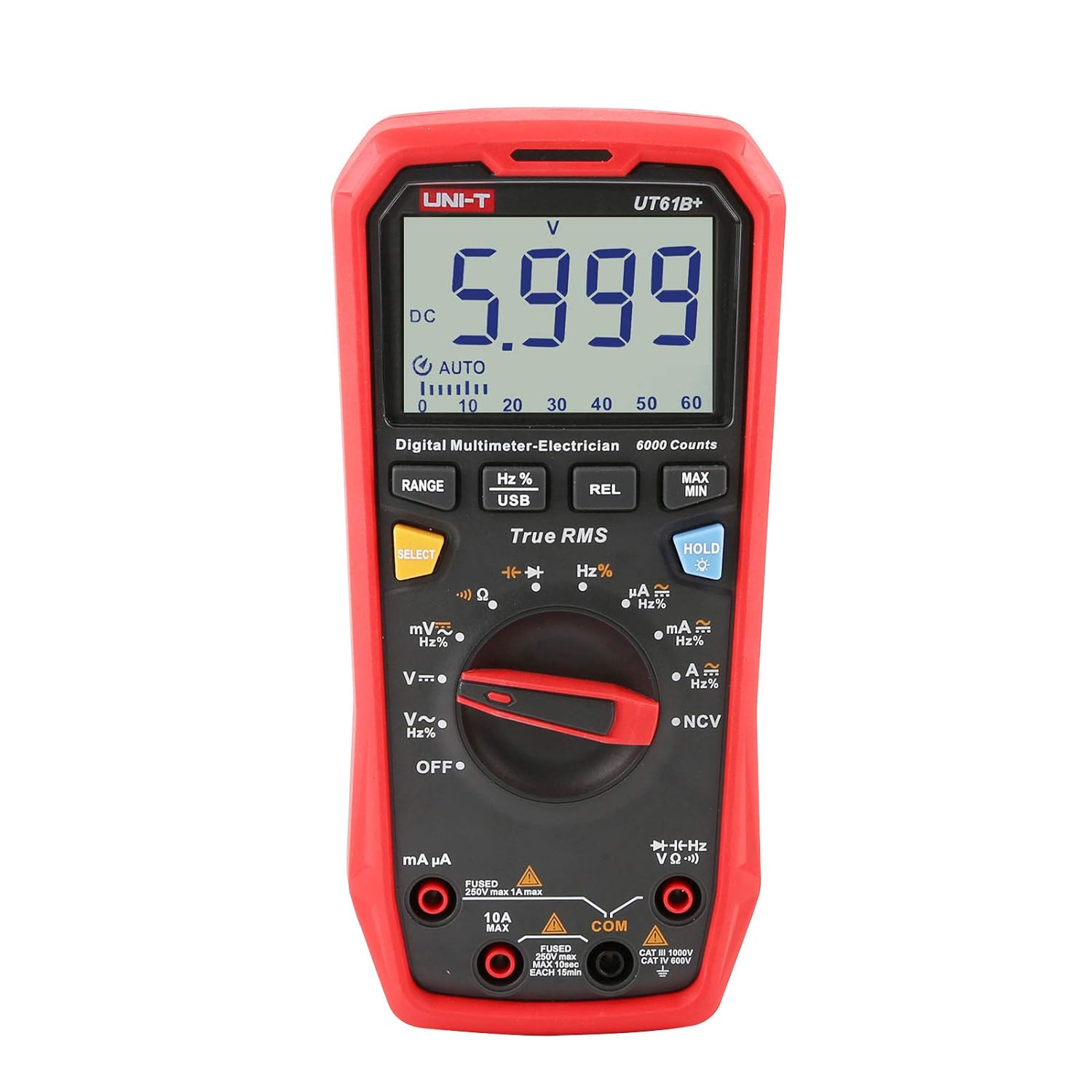 UNI-T UT61B+ Digital Multimeter True RMS AC/DC Voltage Current Resistance Capacitance Tester