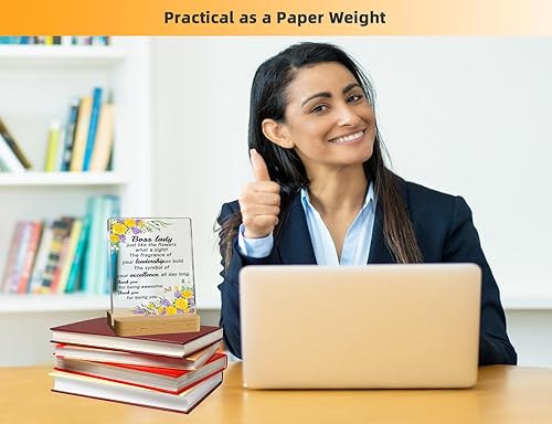 Miniatura 9 de Regalos de agradecimiento para dama jefa de 6 x 4 pulgadas, decoración de escritorio, regalos de cumpleaños, regalo de oficina, regalos de