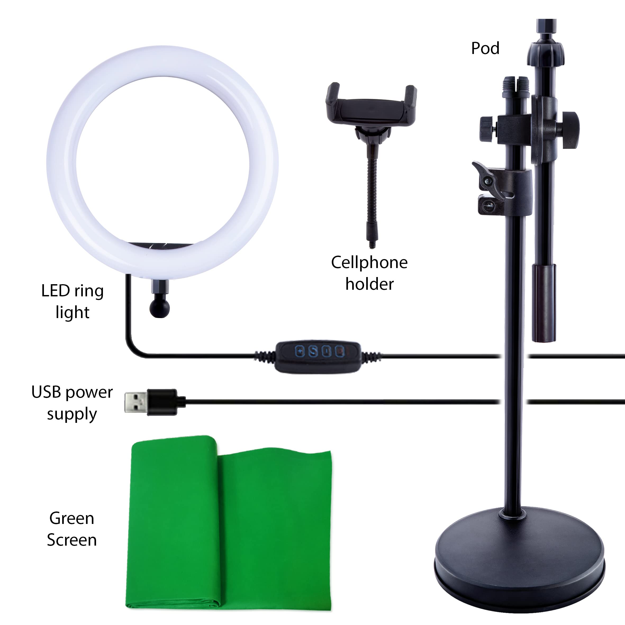Canal Toys Creator Studio wideo 2 w 1 z wielokolorowym pierścieniem LED, podwójna funkcja, pozioma i pionowa - INF 027