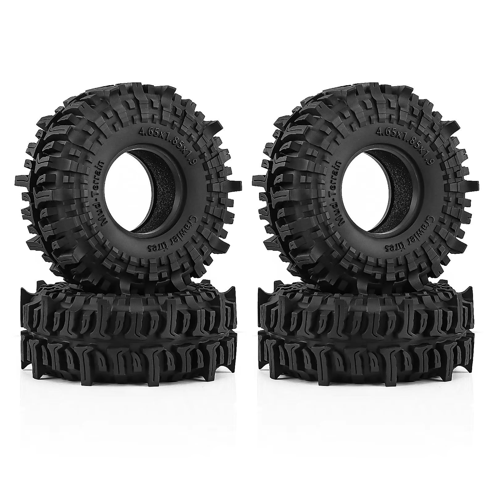 Per Axial Per SCX10 Per Traxxas Per TRX4 CrossRC Per Enduro Per Redcat Per WPL D90 1/10 RC Parti Automobili 1.9 Pollici 118mm Fango Pneumatici Fuoristrada Ricambi Modellini RC