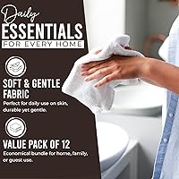 Vista 151 de DAN RIVER Juego de 4 toallas de baño, 27 x 54 pulgadas, 100% algodón, más grandes y ligeras, de secado rápido, súper suaves y absorbentes, toallas