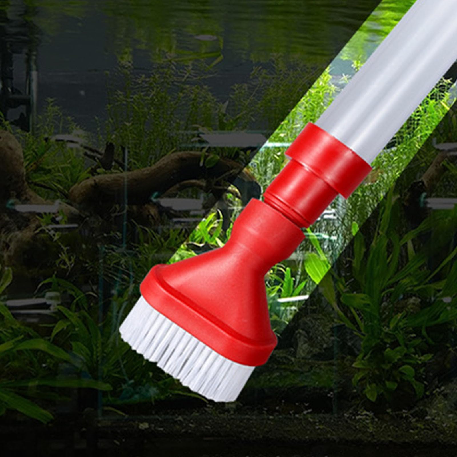 Bomba limpiadora de arena de acuario con colector de desechos extraíble para mantenimiento de tanques, tanques de peces, juego de sifón de limpieza de arena