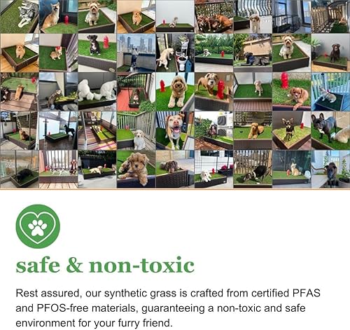 Miniatura 6 de PORCH POTTY Césped artificial para perros  Hierba para orinal para perros al aire libre  Almohadilla de orina para perro con orificio de drenaje