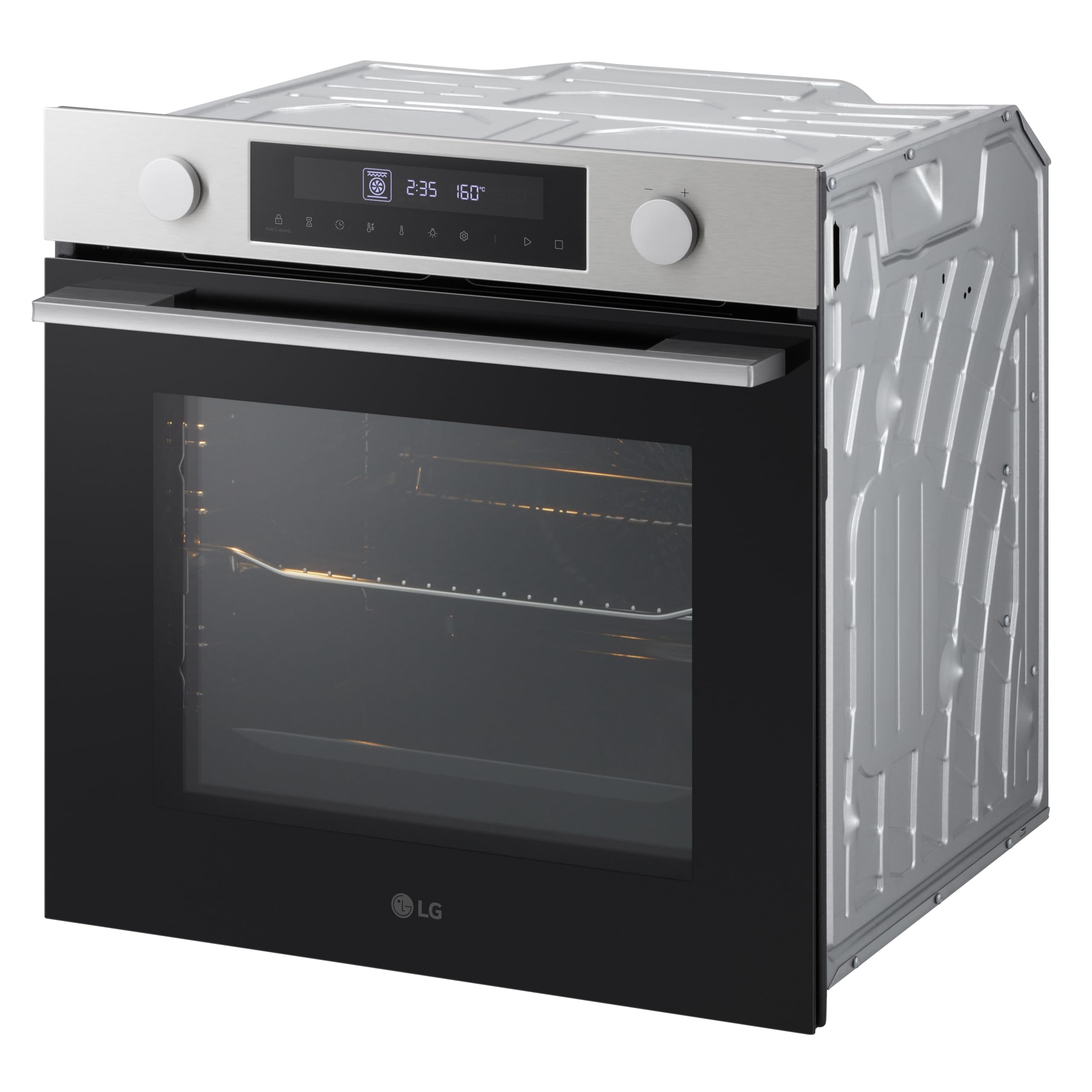 LG WS5D7210S Forno da Incasso Classe A, 72L, 11 Programmi di Cottura, Modalità Friggitrice ad Aria, Grill, Lievitazione, Pizza, Temperatura Massima 250°C, Potenza 3200 W, Wi-Fi