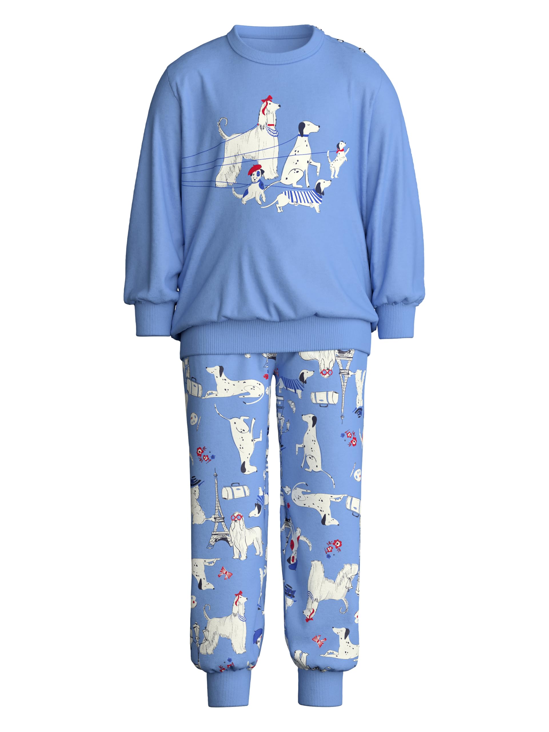 CALIDA Toddlers Bündchen-Pyjama Kinder, aus 100% Bio-Baumwolle, mit weichen Rippbündchen an den Abschlüssen