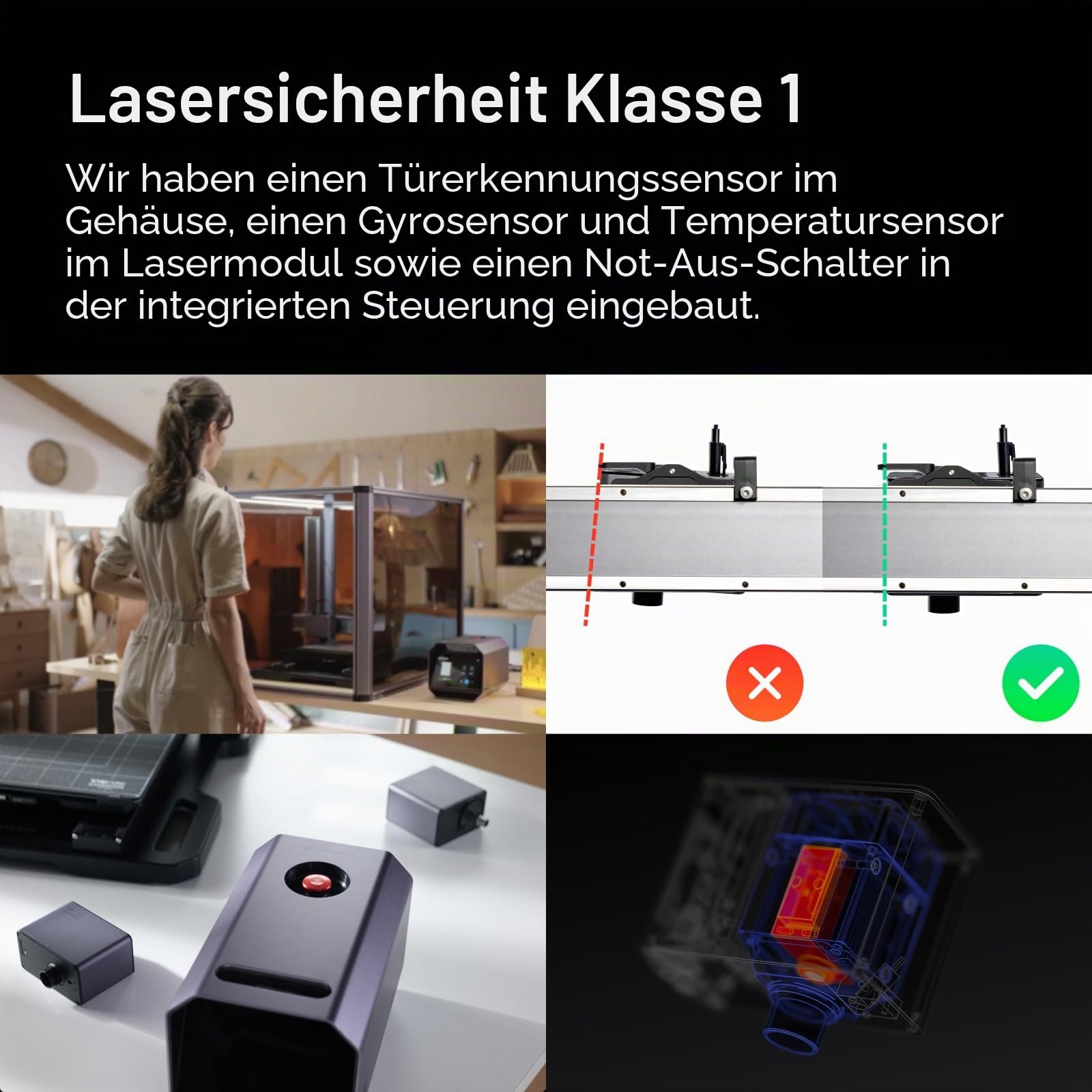 Snapmaker - 3-in-1-Zubehör für 3D-Drucker, einschließlich Handwerksgehäuse, 200 W CNC-Modul, 10 W Lasermodul (3-in-1-Standard-Zubehör für 3DP-Handwerker)
