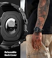 Vista 4 de ULTIMAL - Funda resistente con correa para Apple Watch 49mm, compatible con Apple Watch Ultra 3/2/1, cubierta protectora a prueba de golpes de grado