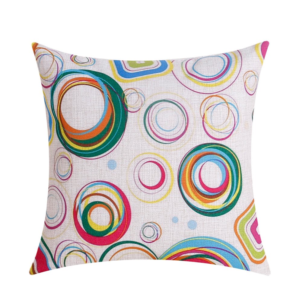 Coussin de canapé Symphonie de couleur, oreiller lombaire en coton au design abstrait poétique