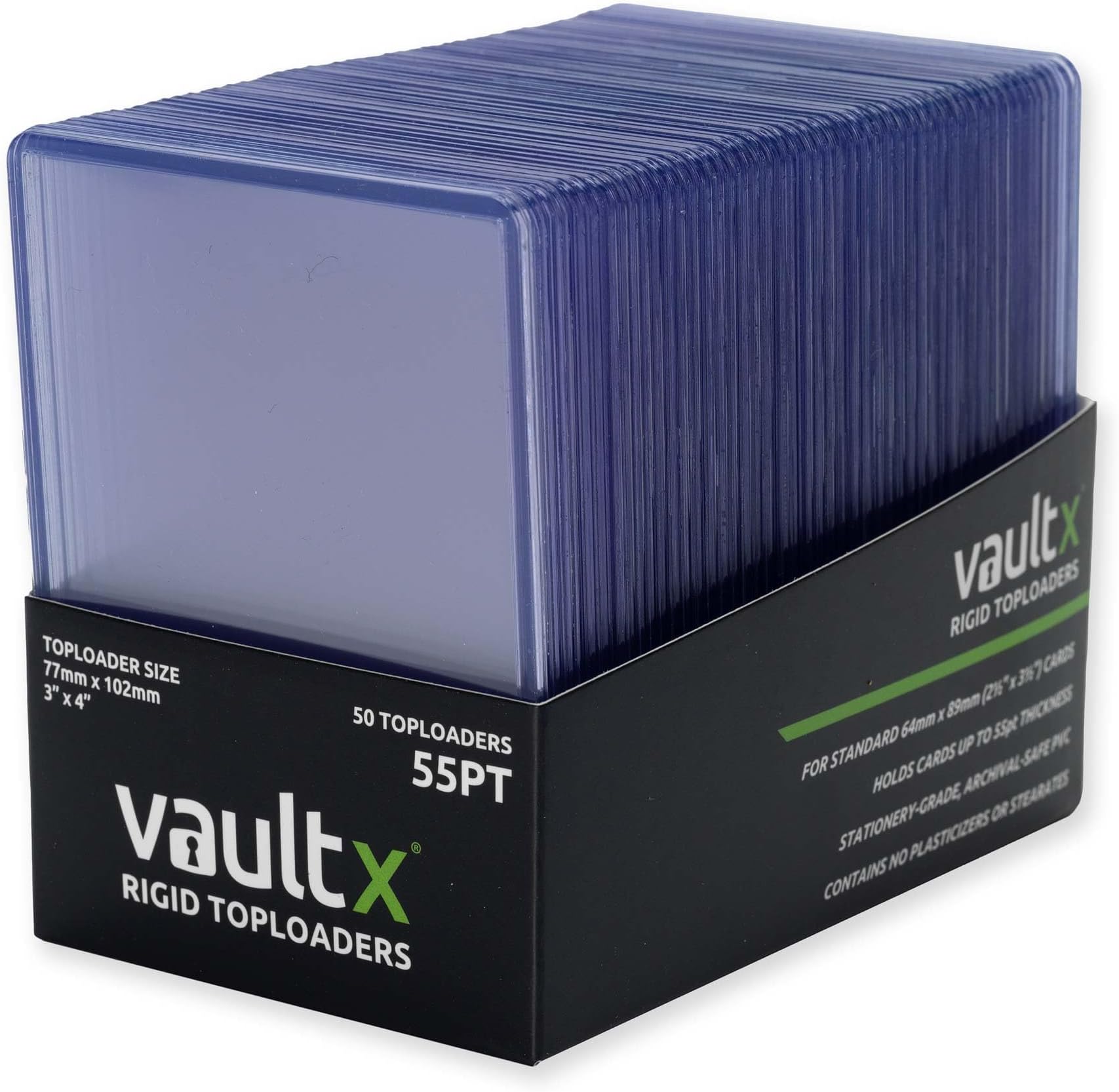 Toploaders 55pt, Trading Cards, Premium Extra Thick, 3" x 4" Seamless Rigid Card Holders, Hard Sleeves, Clear Protection for Collectible Card Games, Sports, TCG (50 Pack)