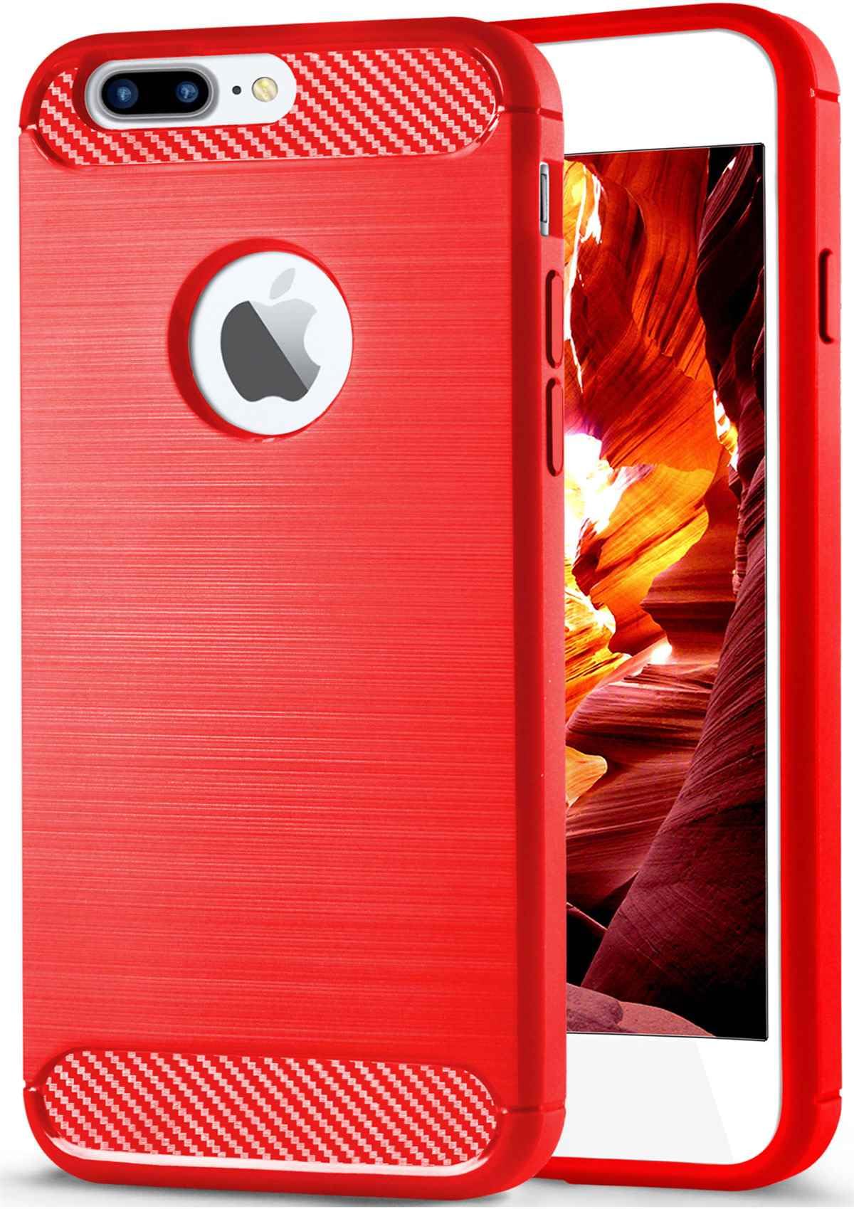 Cover Premium rossa per iPhone 7 Plus e 8 Plus
