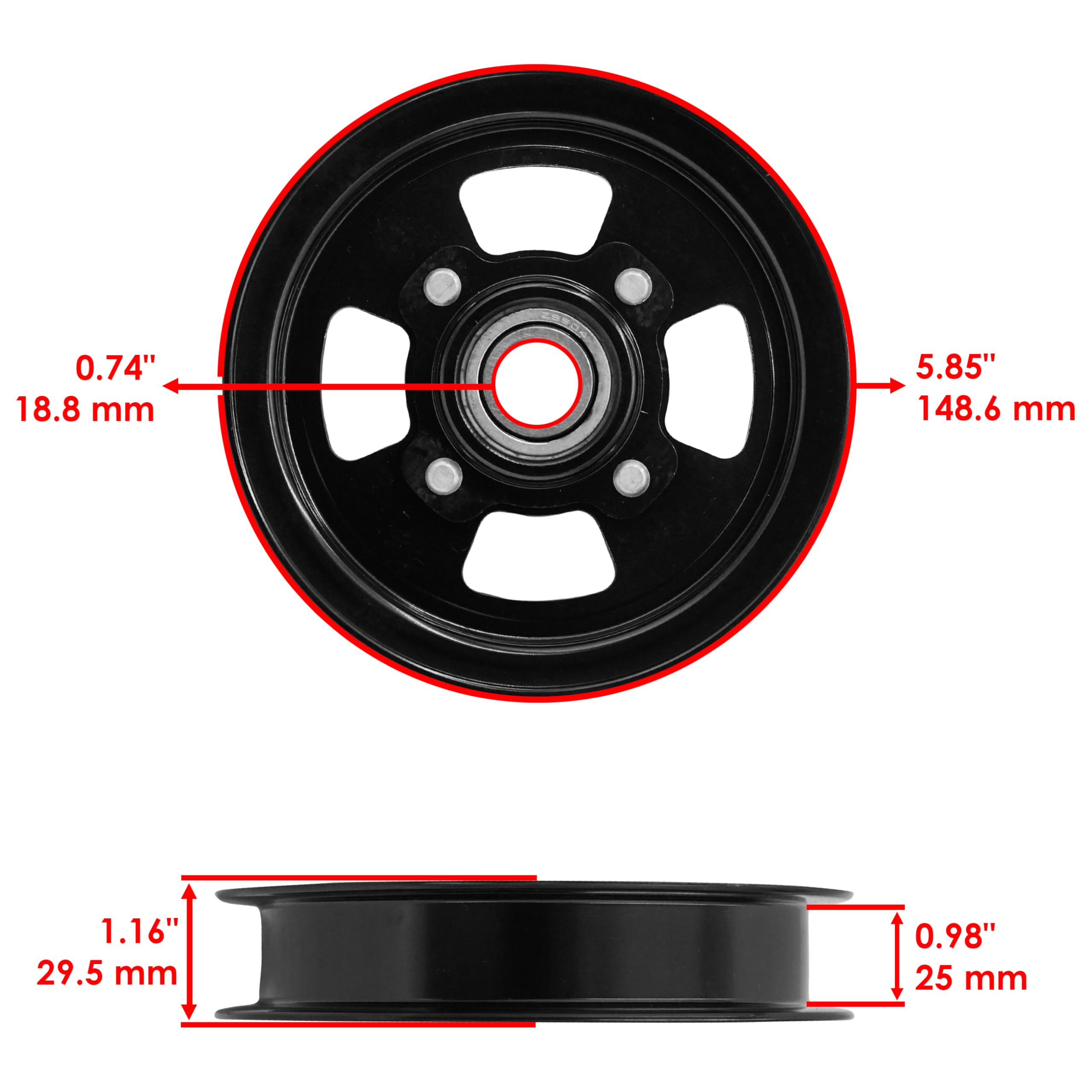 Amazon.com : Caltric Deck Idler Pulley Compatible with John Deere