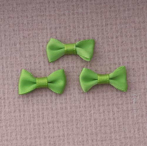 Miniatura 5 de Sowaka 50 piezas de mini lazos de satén negro suave apliques para boutique corbatas para manualidades, proyectos de costura, hacer álbumes de