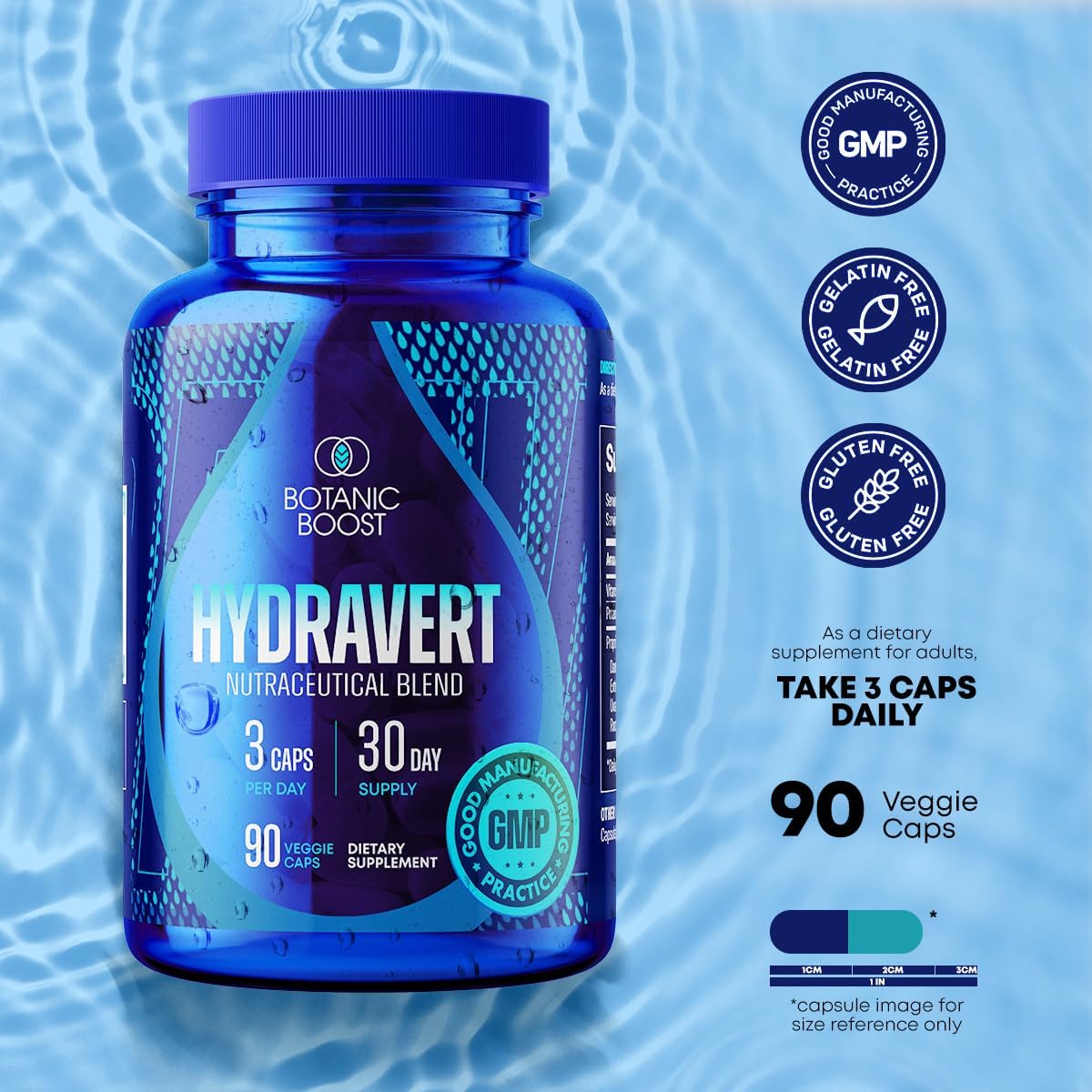 Water Pills For Swollen Legs And Feet - Act As Natural Diuretics for Water Retention to Help You Swell No More - Hydravert Diuretic Pills Proprietary Blend Reduces Swelling in Your Leg or in Your Foot