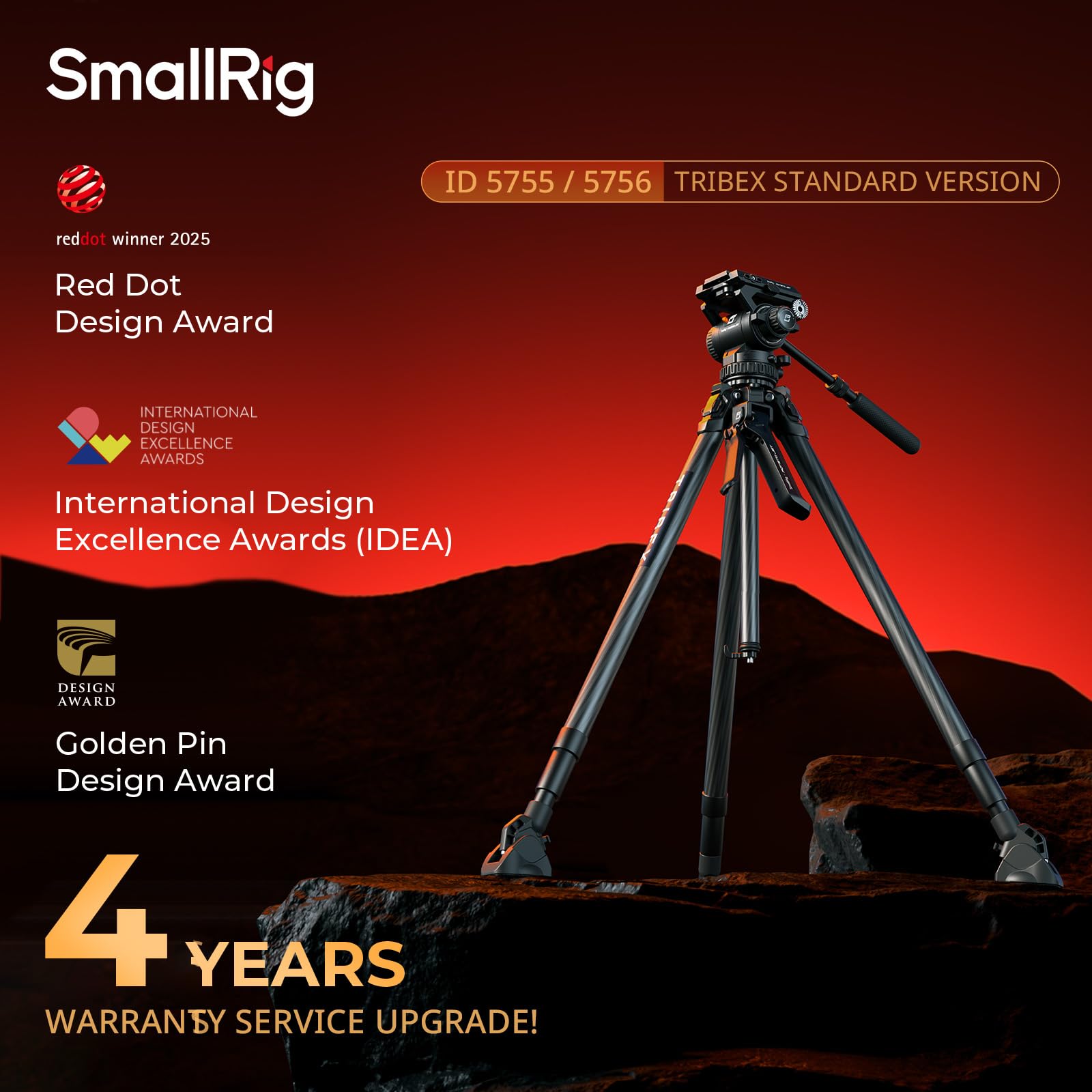 SMALLRIG Tribex Treppiede Idraulico in Fibra di Carbonio II, Treppiede per Videocamera e Video con Estensione Rapida e Testa Fluida, Smorzamento Continuo su Panoramica/Inclinazione per DSLR - 5755