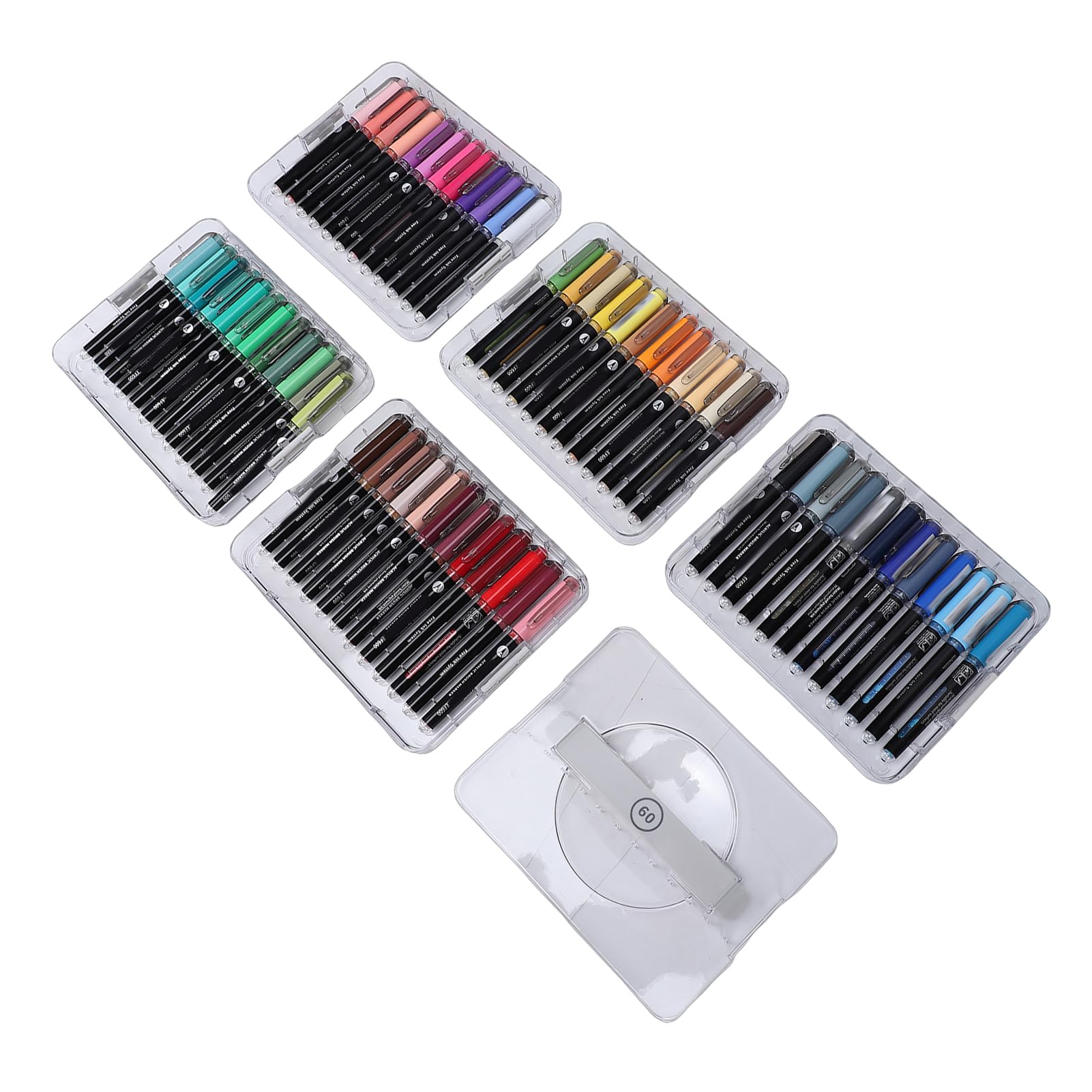HEEPDD Pennarelli a Vernice Acrilica a 60 Colori, Pennarelli Permanenti Resistenti all'acqua a Punta Fine per Strumenti di Pittura per Progetti Artistici su Carta e Tessuto