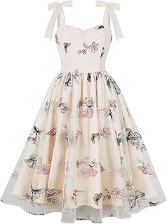 Women's Tie Strap Tulle Prom Dresses Sweetheart Flower Embroidery Dress Short Formal Party Mini Homecoming Dresses - Buy now