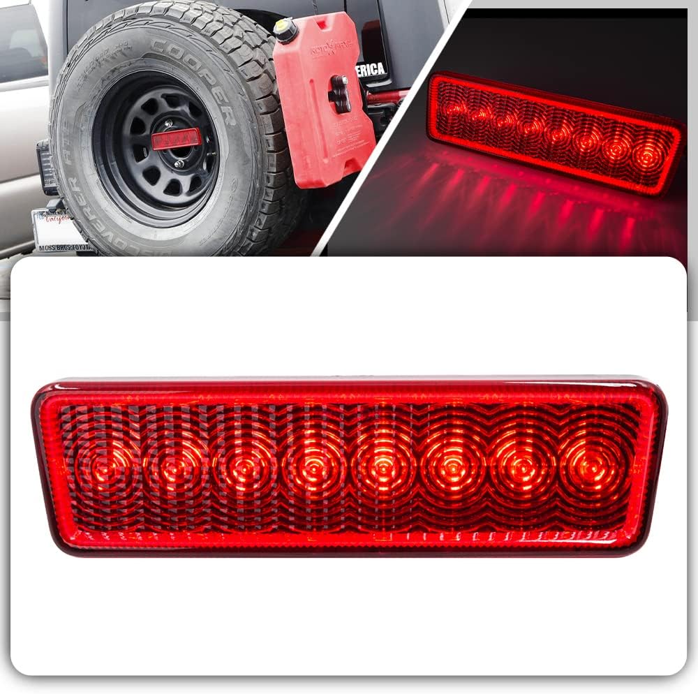 Red LED Strobe Third Brake Light 3rd Brake Lamp for Jeep
