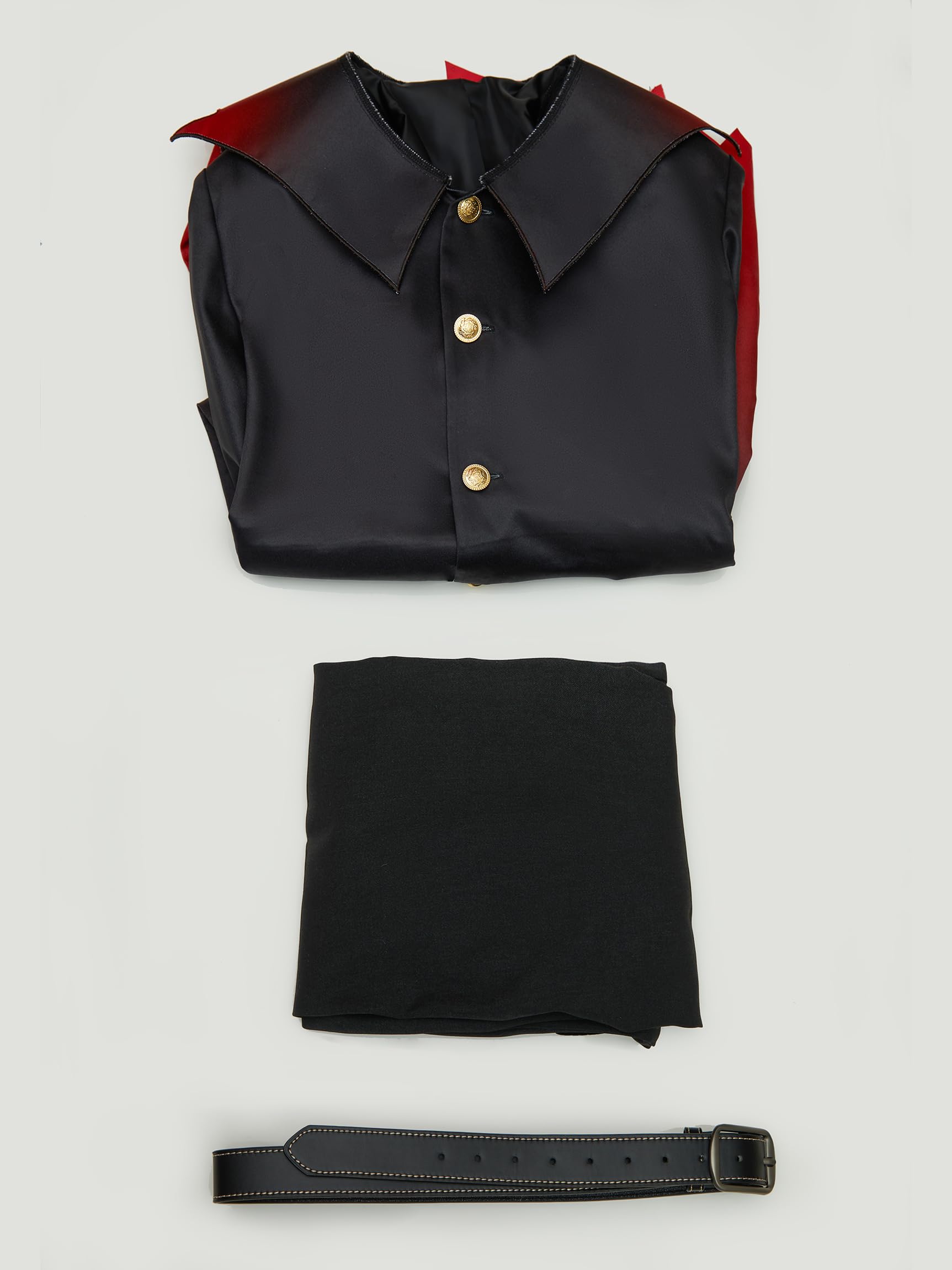 Cosplay.fm Disfraz de anime para hombre, uniforme y pantalones con cinturón