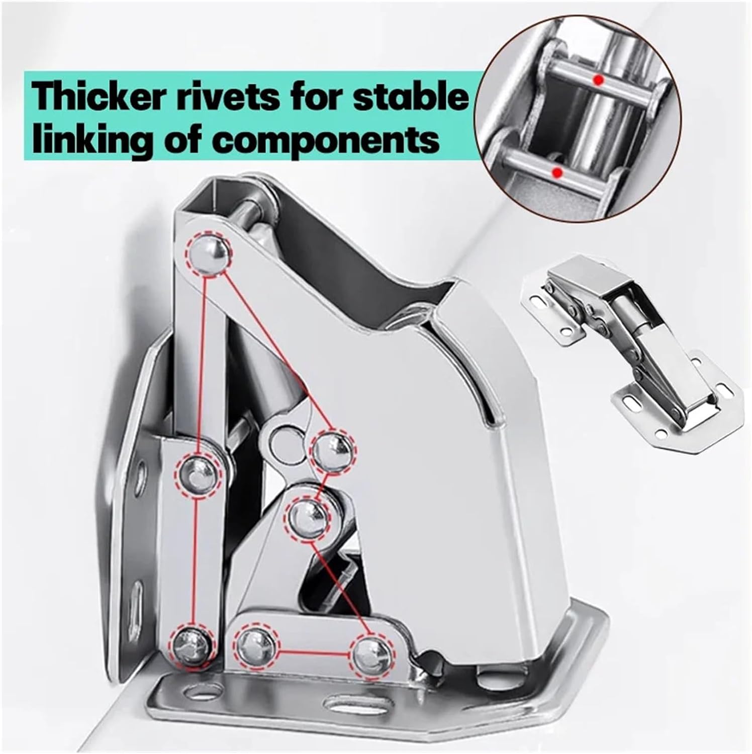 Frame Concealed Cabinet Door Hinge 2/20pcs No-Drilling HoleHydraulic Buffer Hinge Kitchen Cupboard Furniture Hardware(4PCS)