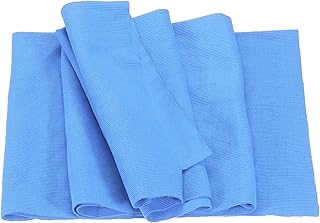 Rebower 50cm x 1.2m Puños Elásticos con Ribetes Acanalados para Coser Tela de Algodón Banda Elástica de Punto Acanalado, [para Puños, Cintura, Cuello] - Azul Claro