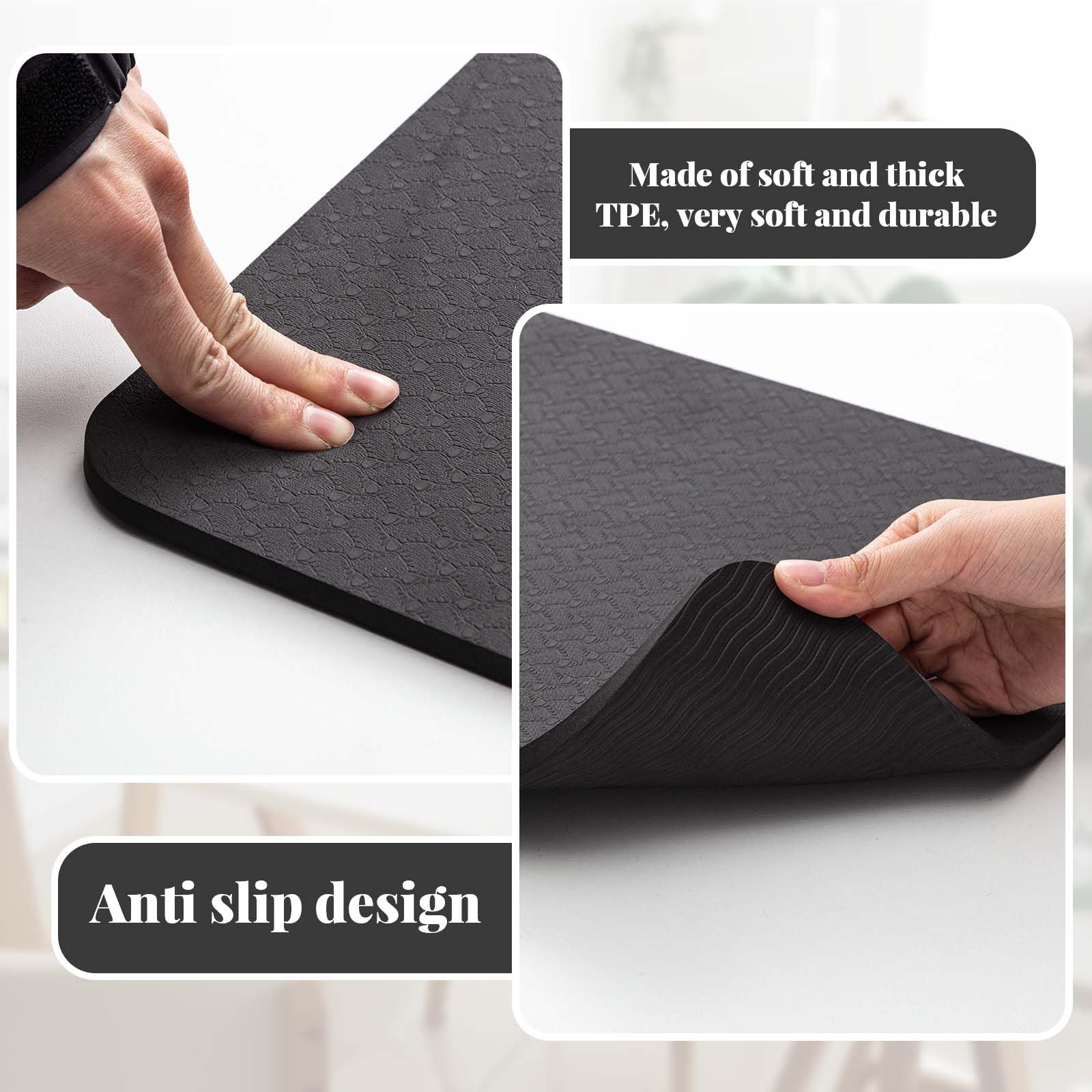 2 alfombrillas silenciadoras para máquina de coser, con pedales, reducen las vibraciones, el ruido, antideslizantes, accesorios para máquina para acolchar (15 x 20 pulgadas y 11 x 14 pulgadas, negro)