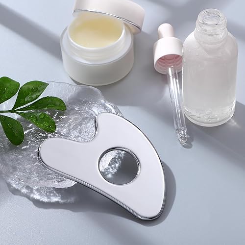 Vista 29 de rosenice Gua Sha Herramientas Faciales Natural Gua Sha Jade Piedra para el Cuidado de la Piel Facial Cuerpo para SPA