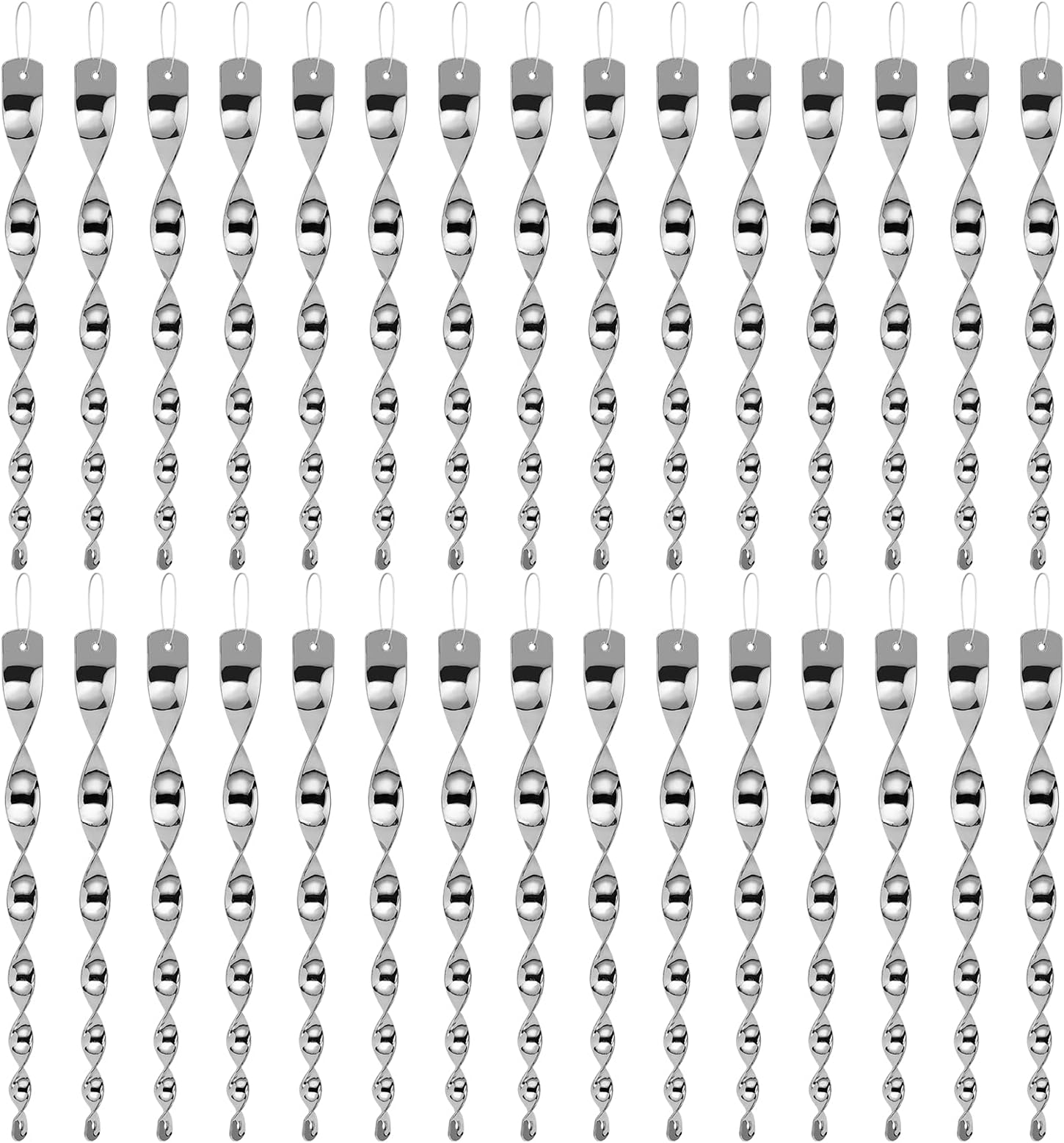 Besmon Woodpecker Bird Scare Devices，Reflective Scare Rods Control Device to Keep Birds Away from Patio Pool（Christmas Reflective Strip Hanging Home as Decoration） (30PCS)