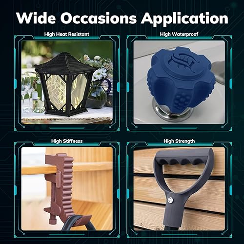 Vista 228 de AMOLEN - Paquete de 4 carretes de filamento de ácido poliláctico de seda para impresora 3D, brillante, bicolor, 1/16 de pulg./1.75 mm, azul Verde