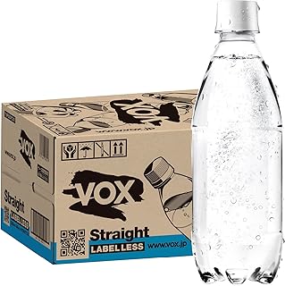 VOX(ヴォックス) 強炭酸水 ストレート 無糖 500ml ×24本 ラベルレス