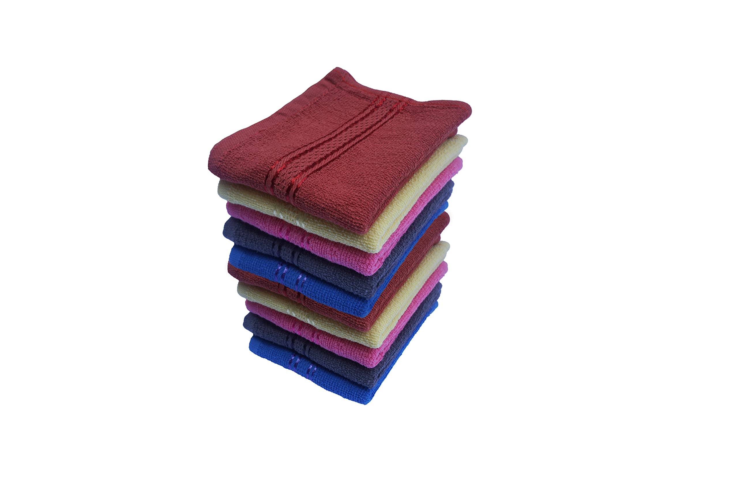 Space Fly Fresh Loom Face Towel for Women, Baby face Towels Newborn (10 x 10 Inch) Towel Handkerchief- Small Napkins for Face Towel Set of 10