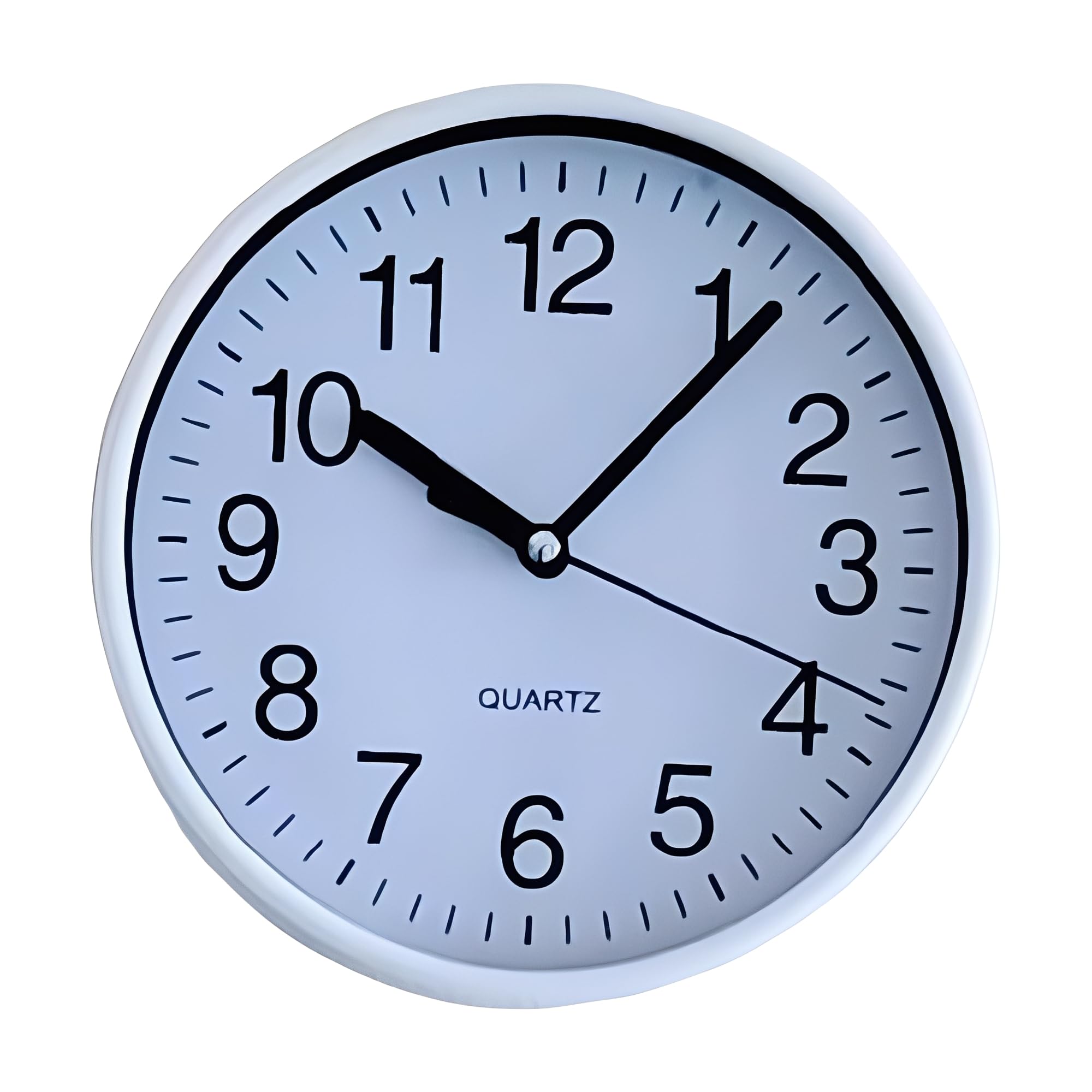 Horloge murale traditionnelle au charme intemporel et design blanc arrondi