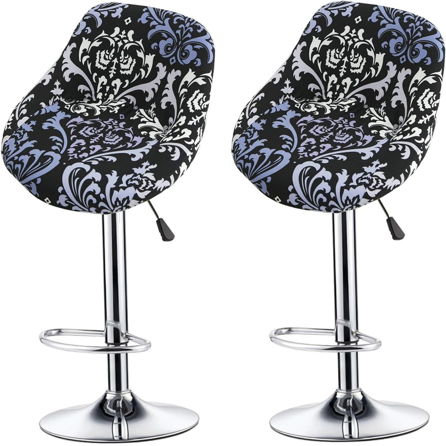 Dogaca 12 Set Of 1/2/4 Bar Stool Covers With Back – Stretchable Counter Height Slipcovers For Swivel Barstools, Pub Chairs, And Kitchen Island Stools – Easy To Clean(,Set Of 2)