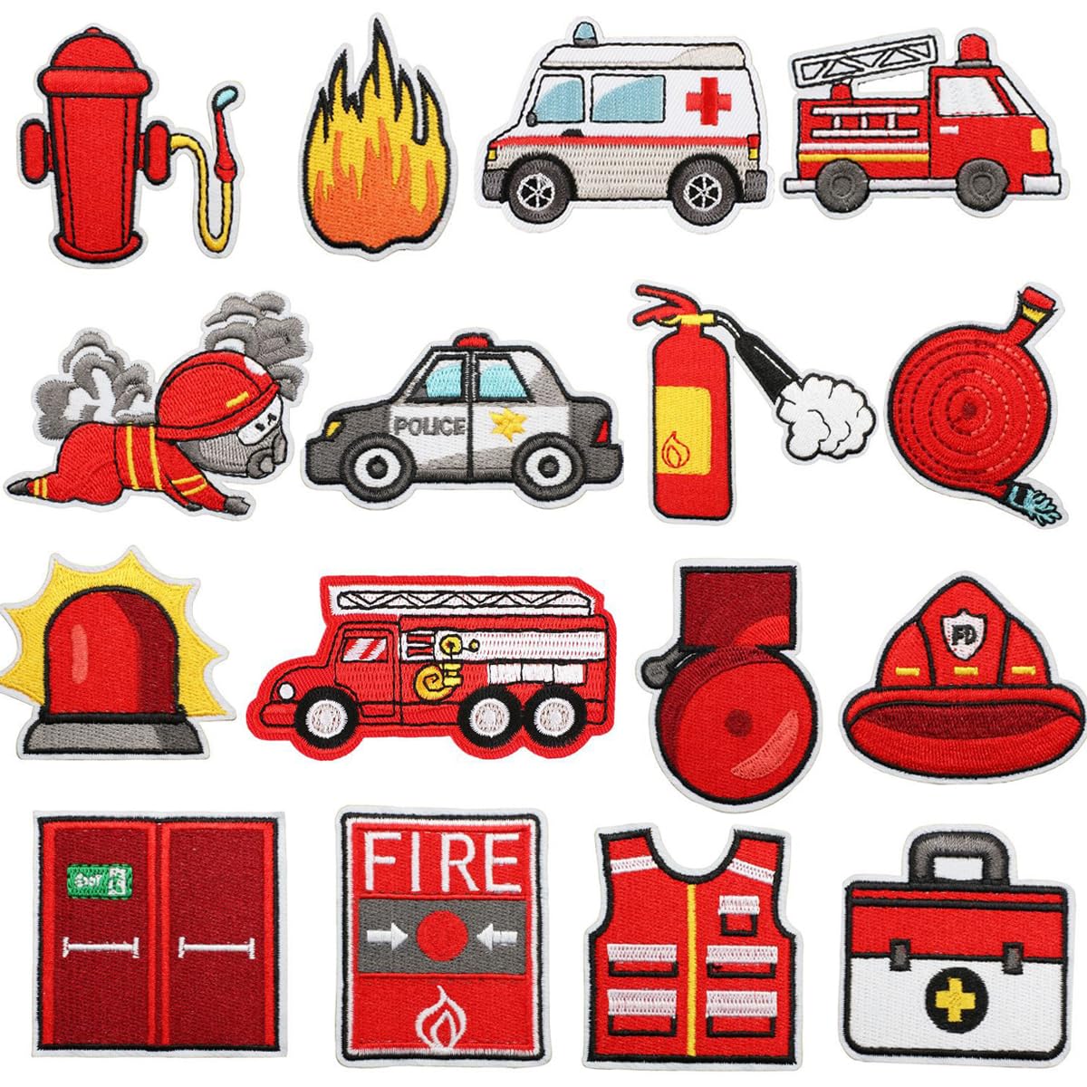 16 Stück Flicken zum Aufbügeln Kinder Patches zum Aufbügeln Set Bügelflicken Junge Mädchen Aufnäher zum Aufbügeln Erwachsene Aufbügelflicken Pflaster Bügelbilder für Textilien Hosen Knie