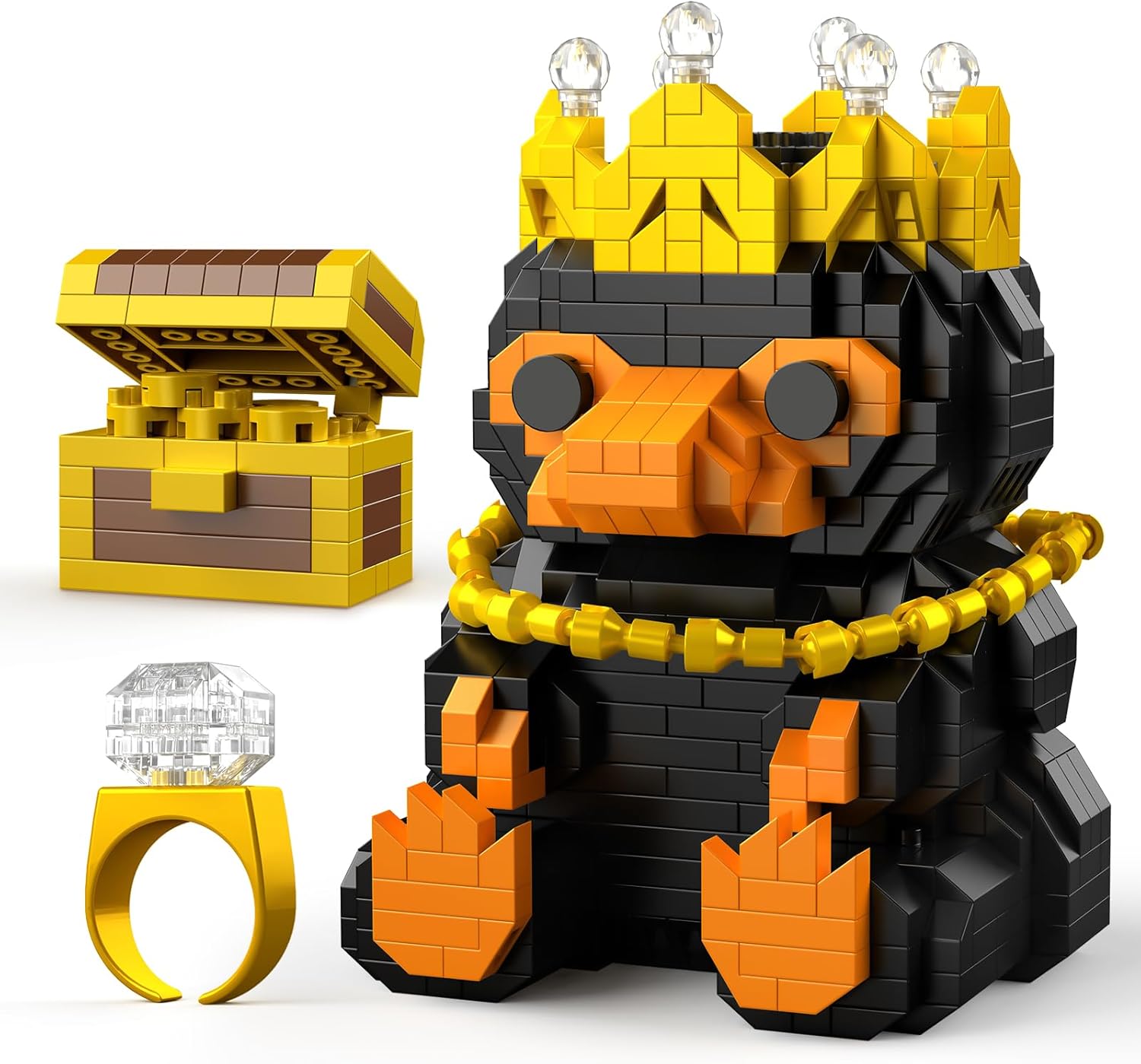 Vziimo Magic Animals Building Set, Animal Toys with Necklace, Ring, Treasure Box & Crown, MOC Animal Building Blocks Gifts for Adults, Teens Age 14+ and Magic World Fans (950 PCS)
