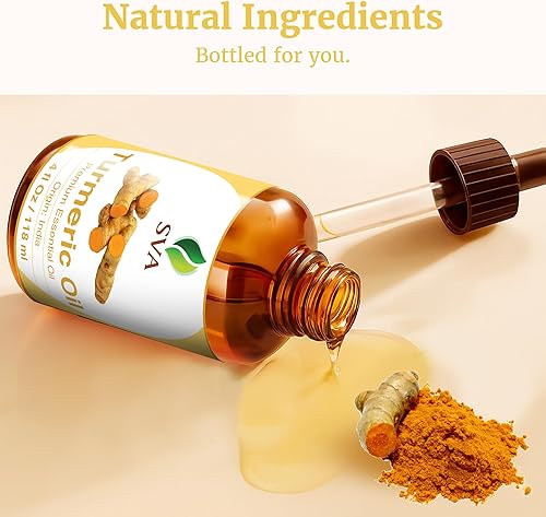 Miniatura 8 de SVA Aceite esencial de cúrcuma  4 onzas líquidas  Aceite de cúrcuma 100% natural  para difusor, cuidado del cabello, cara, cuidado de la piel,