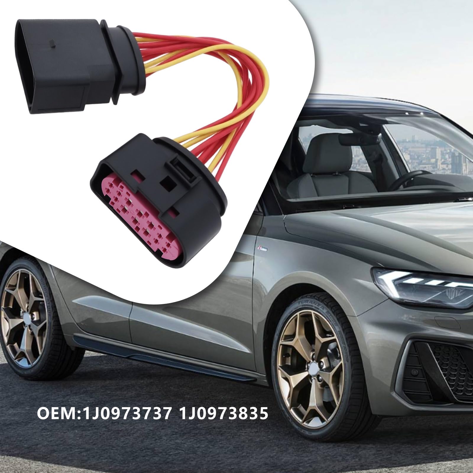 Connettore Fari Allo Xeno Per Auto Da 10 Pin A Spina Da 14 Pin 1J0973737 1J0973835 Compatibile Con Audi A1 A3 A4 A5 A6 A8