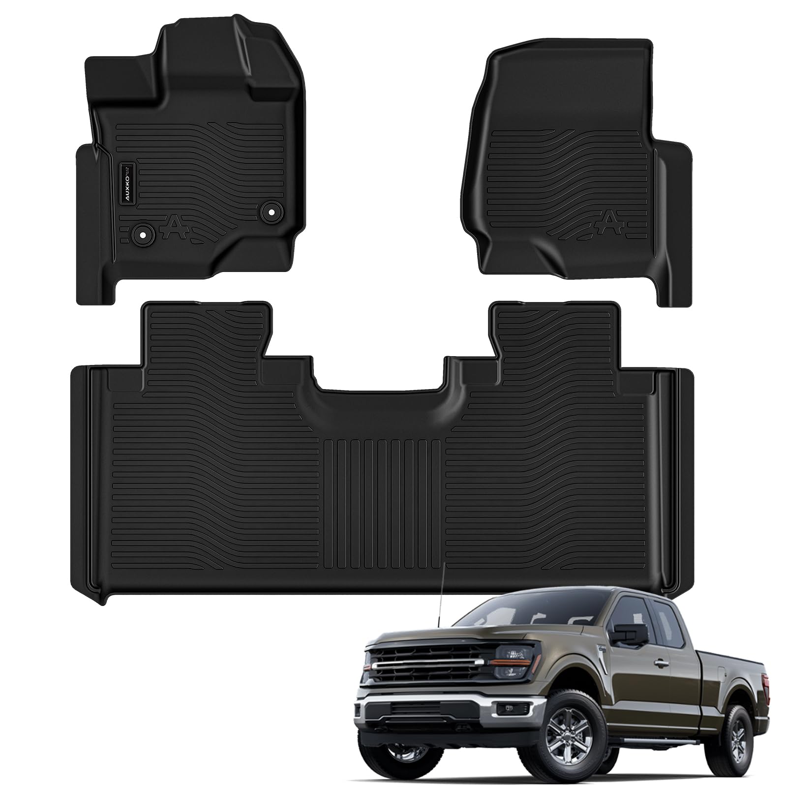 AUXKO Floor Mats for 2015-2026 Ford F-150 Super Cab Extended Cab