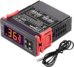 Temperature Controller AC 110V-220V, Multi-purpose Digital Thermostat STC-1000 with Temperature Sensor Probe, Centigrade and Fahrenheit Display, Hot/Cold