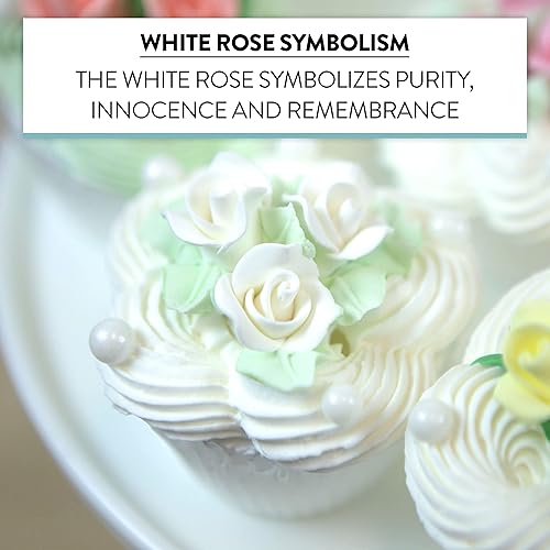 Miniatura 2 de Global Sugar Art Flores comestibles de pastel de azúcar rosa, blancas sin alambres, muy pequeñas, 18 unidades por el chef Alan Tetreault