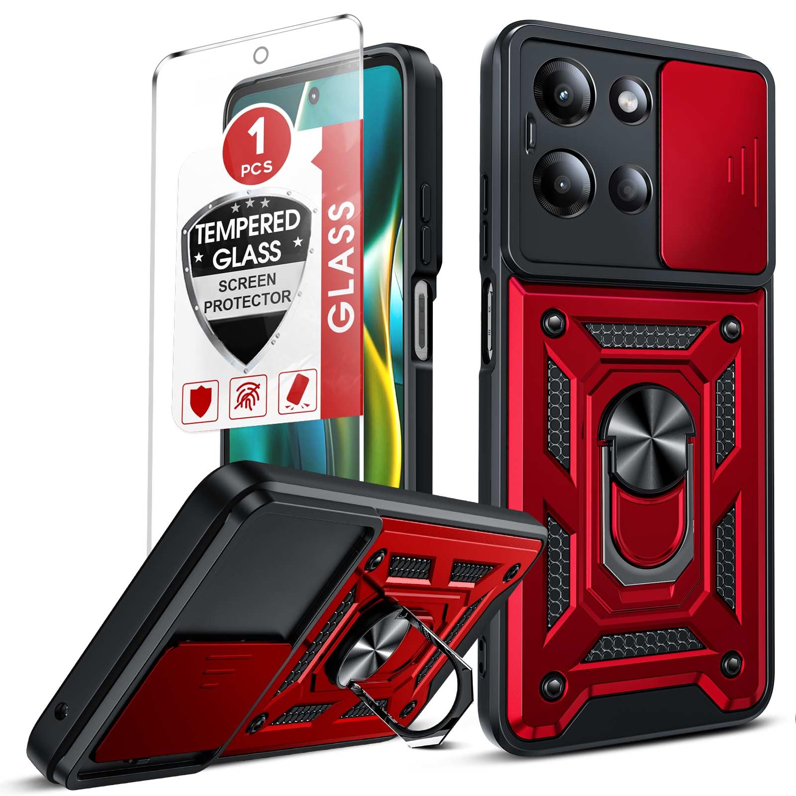 Coque Moto 5G 2025 blindée rouge protégeant l'écran des rayures quotidiennes - 8