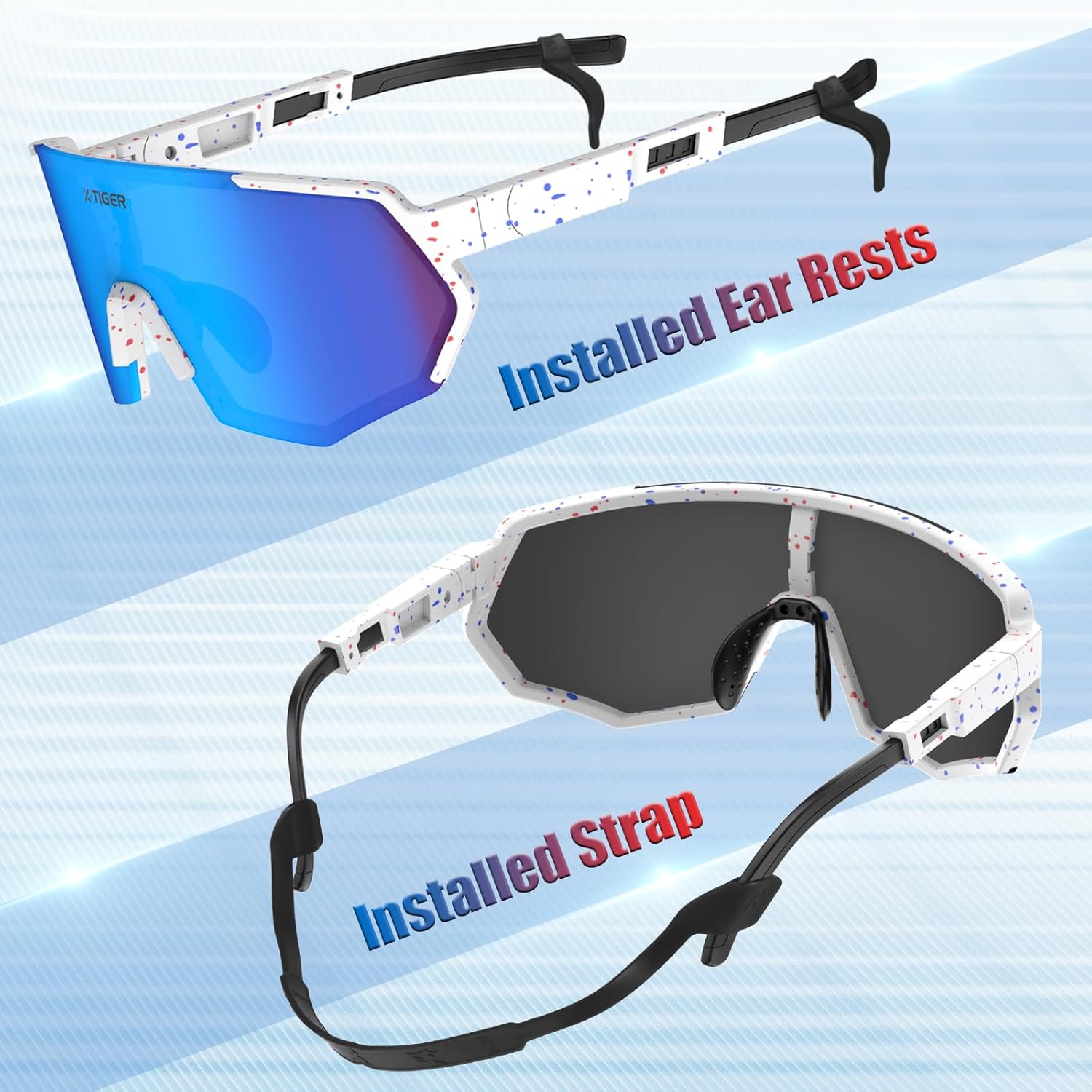 X-TIGER Polarized Sports Sunglasses for Men Women Baseball Running Fishing Sunglasses Cycling MTB Bike Glasses UV400 - Image 7