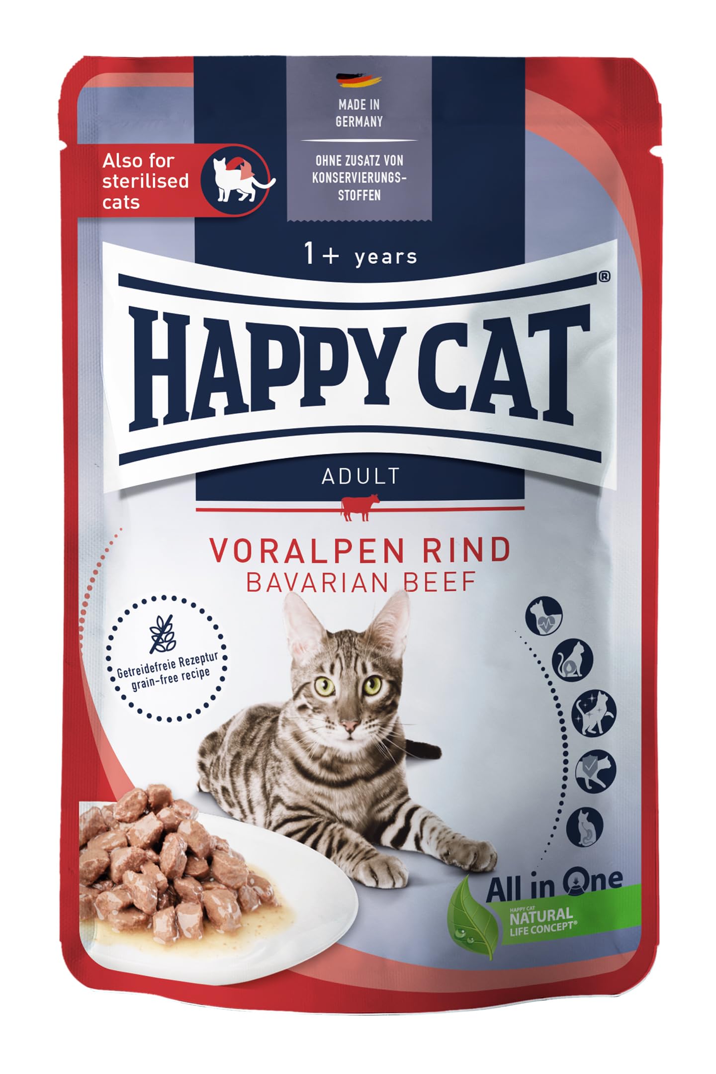 Happy Cat Culinary Meat in Sauce Voralpen Rind Pouch 85 g
