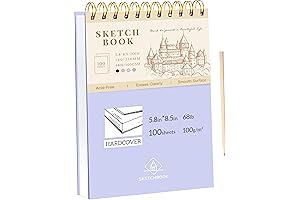 5.5 x 8.5&quot; Hardcover Sketchbook in Vibrant Purple