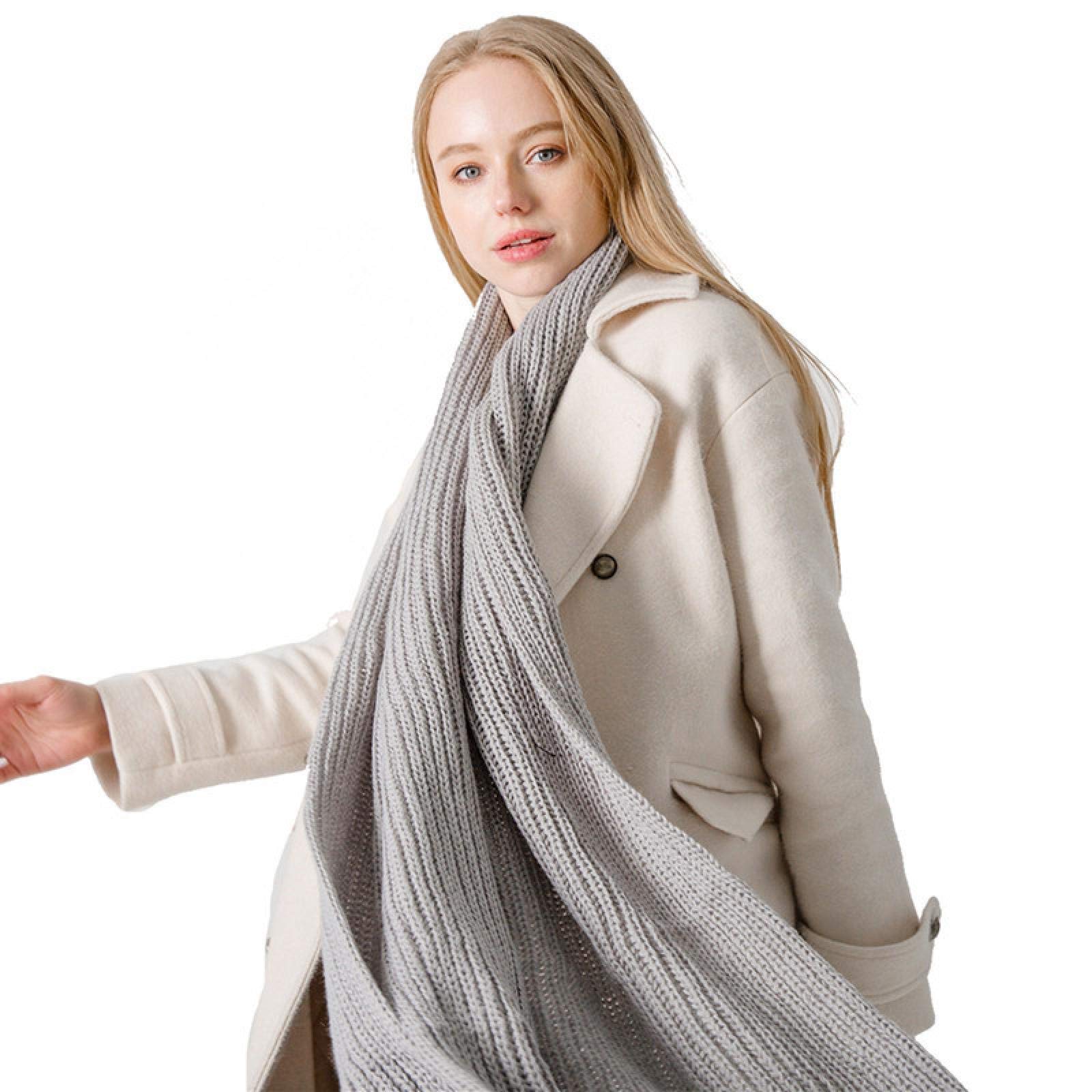 Bufanda Mujer Chal Abrigos Chales Hombre Otoño E Invierno Bufanda De Lana De Color Sólido Amantes De Hombres Y Mujeres Chal De Cuello De Lana Extendido