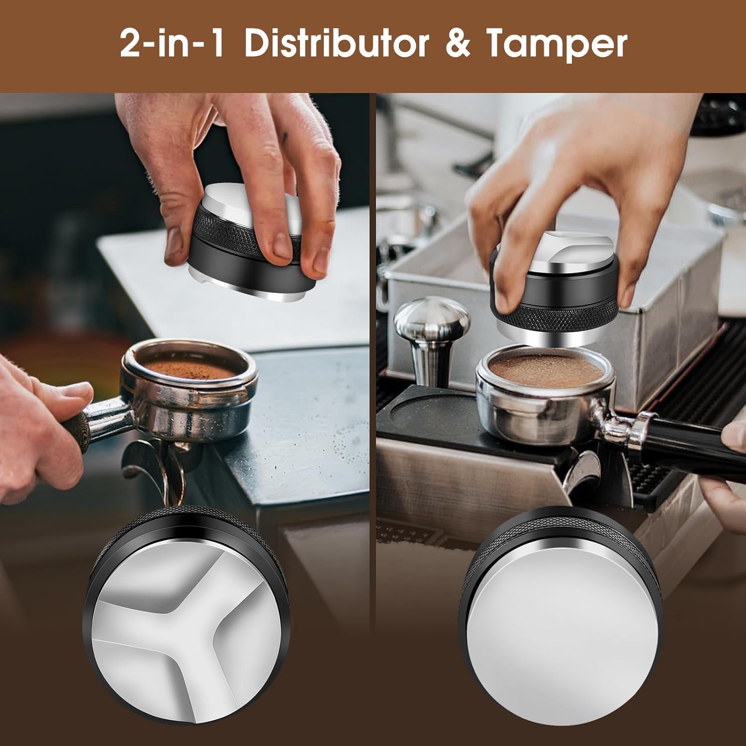 Juego de accesorios de espresso de 51 mm con herramienta WDT y embudo dosificador, se adapta a máquinas de espresso y portafiltros de 51 mm, herramientas de café barista (54 mm)