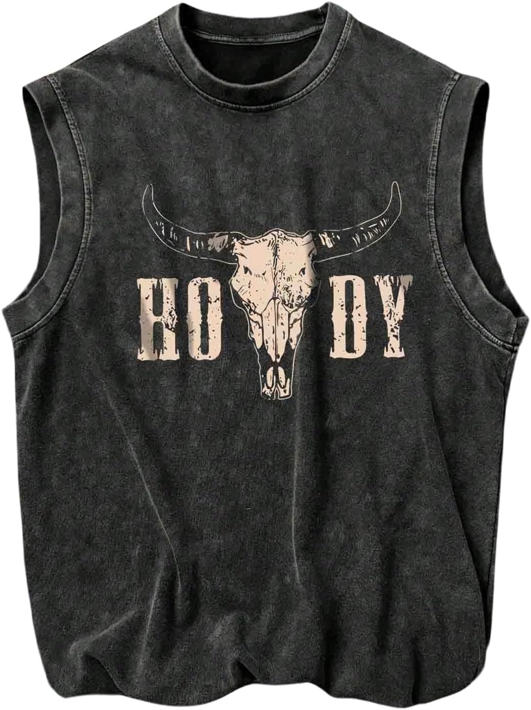 SHENHE Men's Cowboy Tank Top Graphic Crew Neck Sleeveless Shirt Western Country Summer Tank